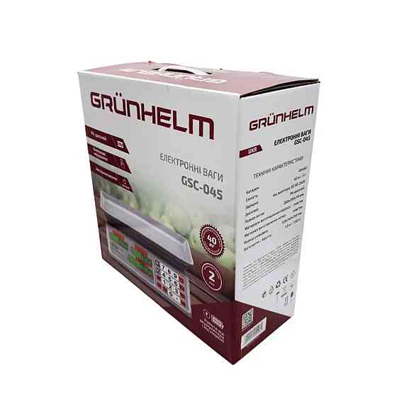 Весы торговые Grunhelm GSC-045 45 кг Київ