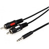 Аудіо-кабель Atcom 3.5 мм - 2xRCA (M/M) 0.8 м Black (10810) (Код товару:21763) Харків