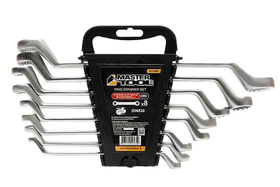 Ключи накидные MASTERTOOL SATIN FINISH набор 8 шт (6–20/22 мм) CrV DIN 838 72-3108 Харьков