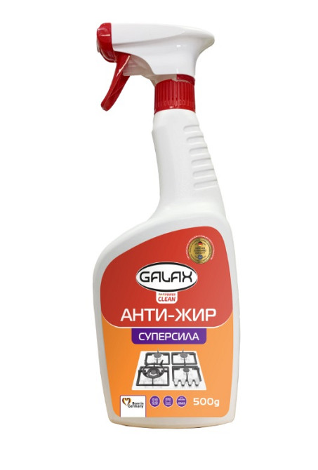 Засіб для видалення жиру з кухонних поверхонь Galax das PowerClean 721983 500 мл Київ - зображення 1