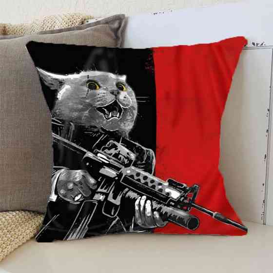 Подушка 3D Котячий бунт 2578_E 12035 50х50 см Київ