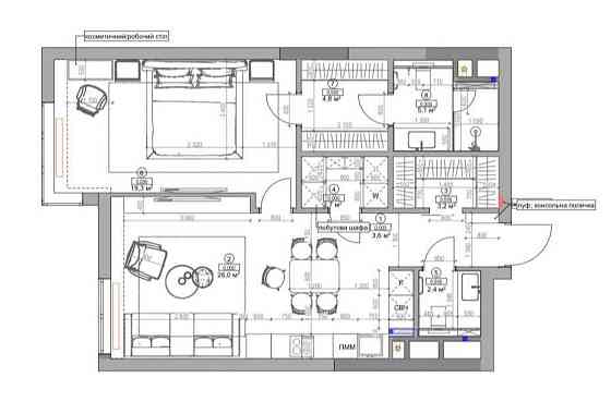 долгосрочная аренда 2-к квартира Киев, Печерский, 2300 $/мес. Киев