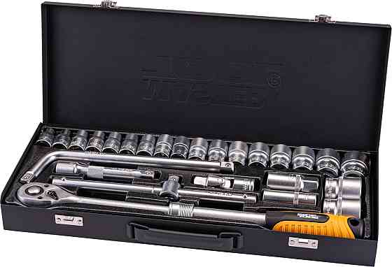 Набор инструментов MASTERTOOL PROFI ½" 26 шт 8-32 мм телескопическая трещотка CrV50BV30 металлически Харків