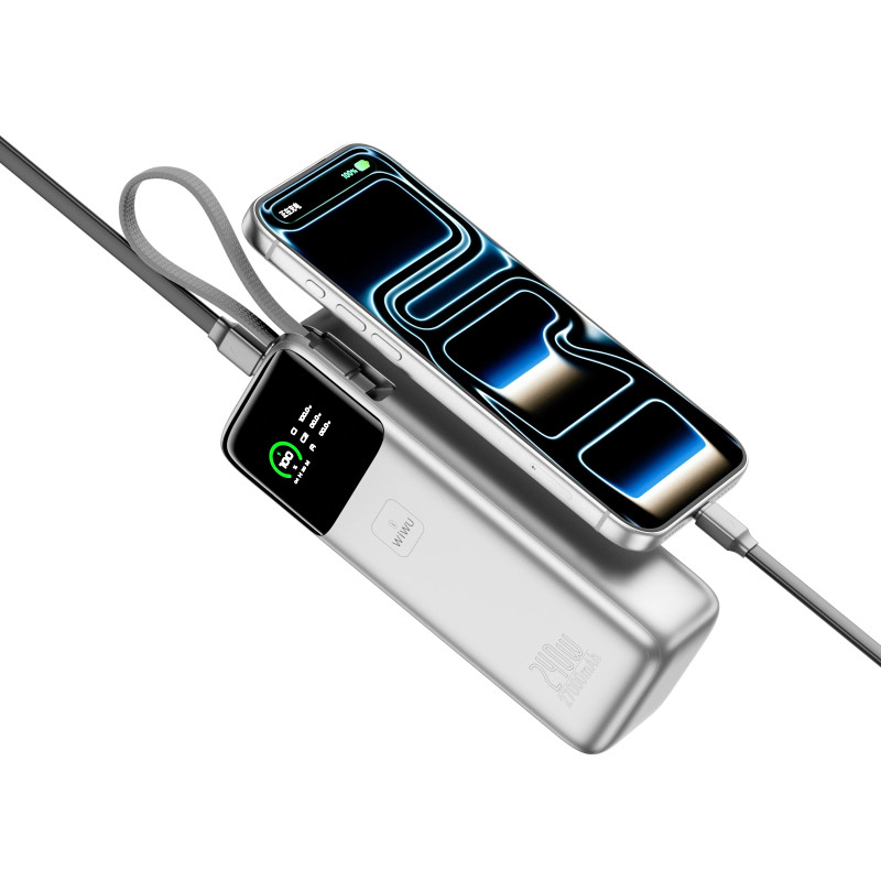 Портативное ЗУ Power Bank WIWU PM501 Power Mega PD67W with cable 15000 mAh Херсон - зображення 3