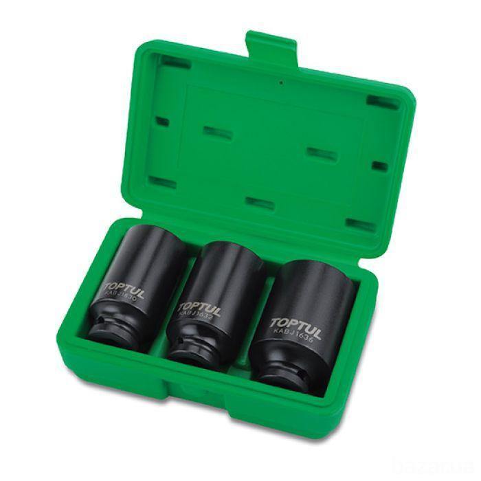 Набор ударных головок длинных для ступичных гаек TOPTUL 1/2" GDAI0303 Харьков - изображение 2