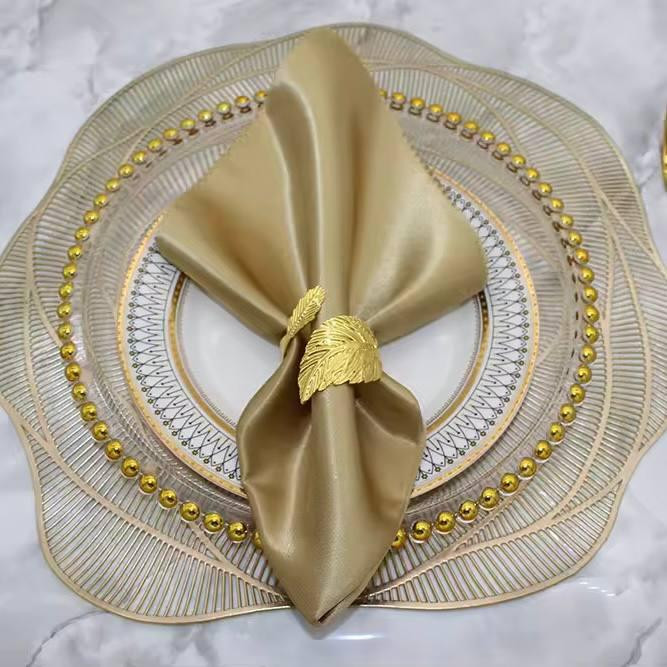 Набор колец для салфеток Leeseph Листья Gold 6 шт Одесса - изображение 9