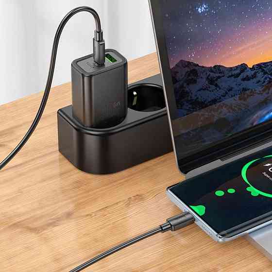 Уценка СЗУ Hoco N63 Gentle PD30W+QC3.0 (1USB-A/1C) + кабель Type-C to Type-C Херсон