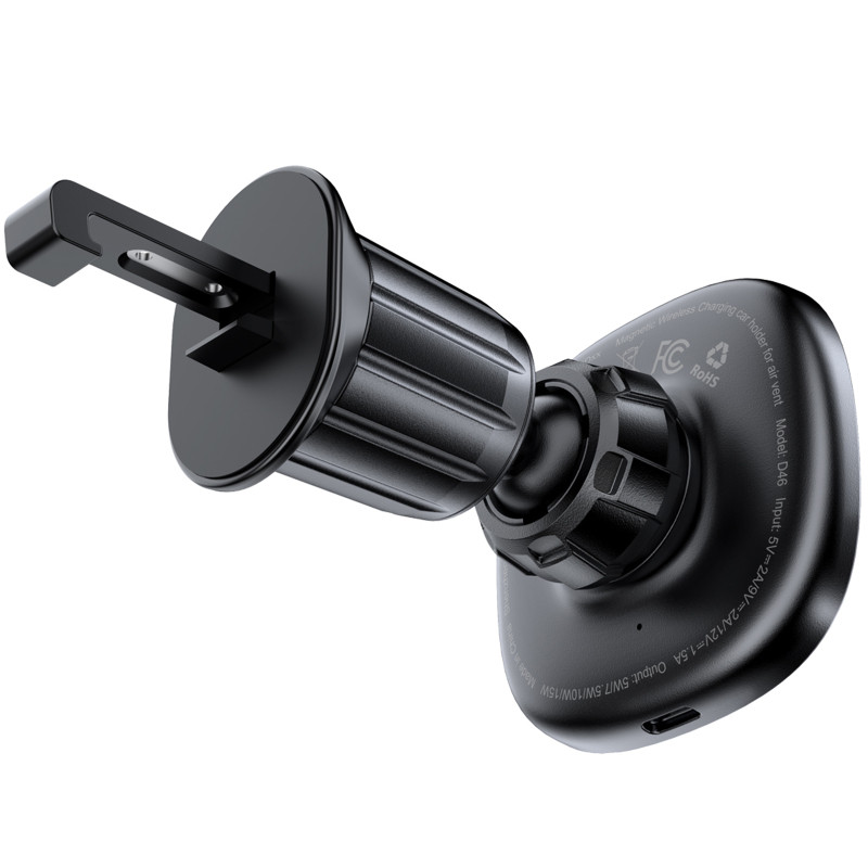 Автодержатель с БЗУ Acefast D46 QI2 Magnetic Charging 15W (air outlet) Херсон - зображення 3
