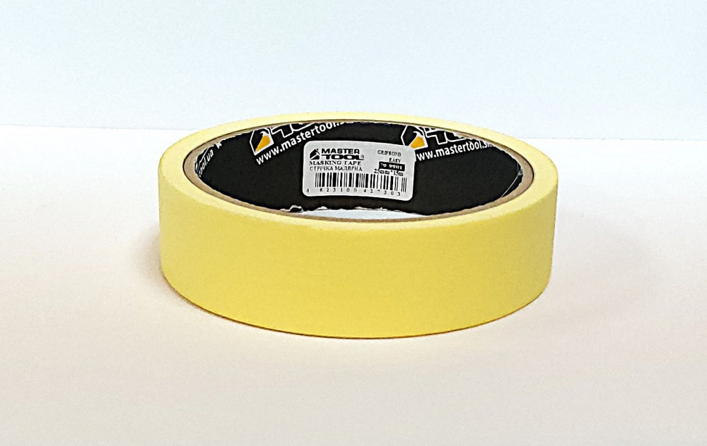 Лента малярная универсальная MASTERTOOL GripBond Easy 25 мм×15 м желтая 79-9901 Харків - зображення 7