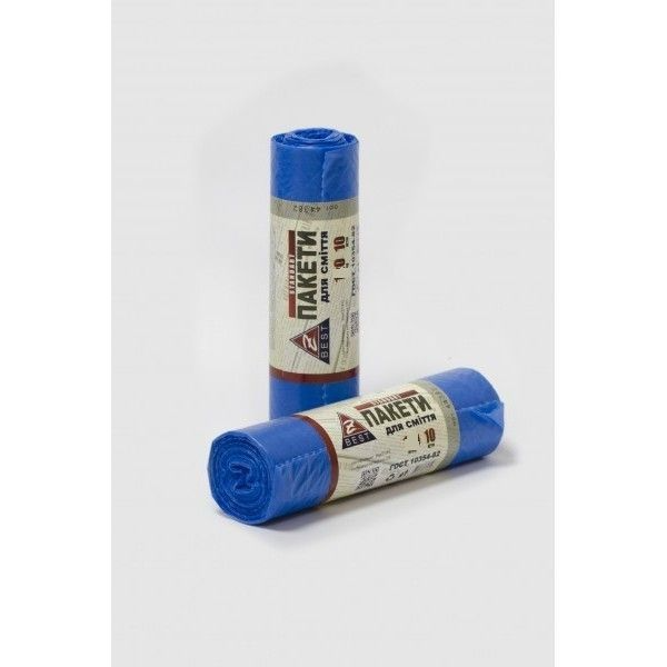 Мешки для мусора Z-BEST синие 160л 10 штук в рулоне 44484 Киев - изображение 1