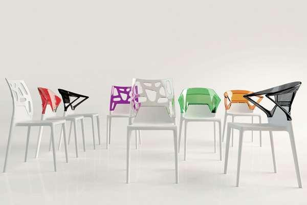 Стул Papatya Ego-Rock белое сиденье, верх прозрачно-зеленый Київ - зображення 3