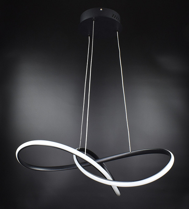 Люстра стельова LED SG6-600-bk Чорний 40-140х60х60 см. Київ - зображення 1