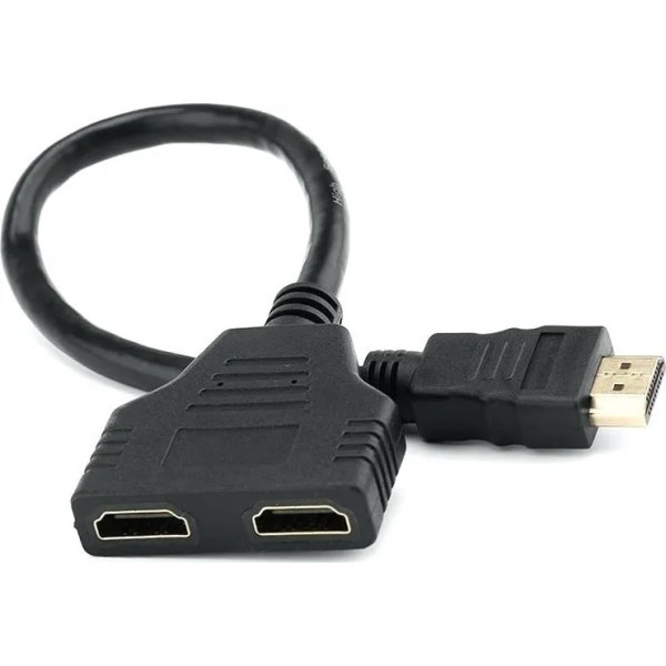 Кабель Atcom HDMI - 2xHDMI 0.1м Black (10901) (Код товару:39659) Харків - зображення 1