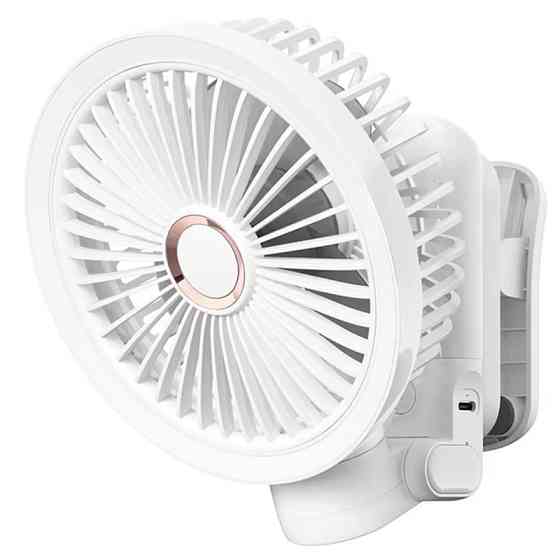 Портативный вентилятор GF12 с зажимом+LED 5400mAh Херсон