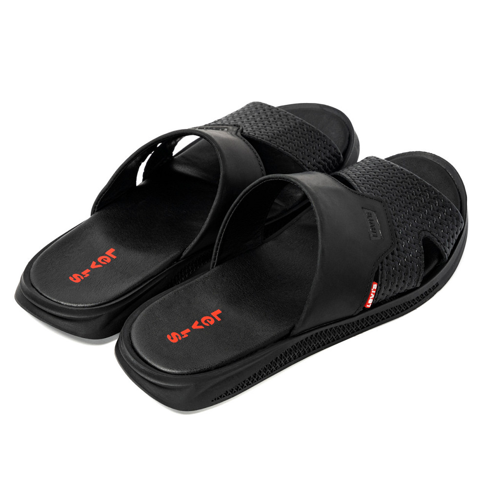 Мужские кожаные  летние шлепанцы-сланцы Levis Київ - зображення 4