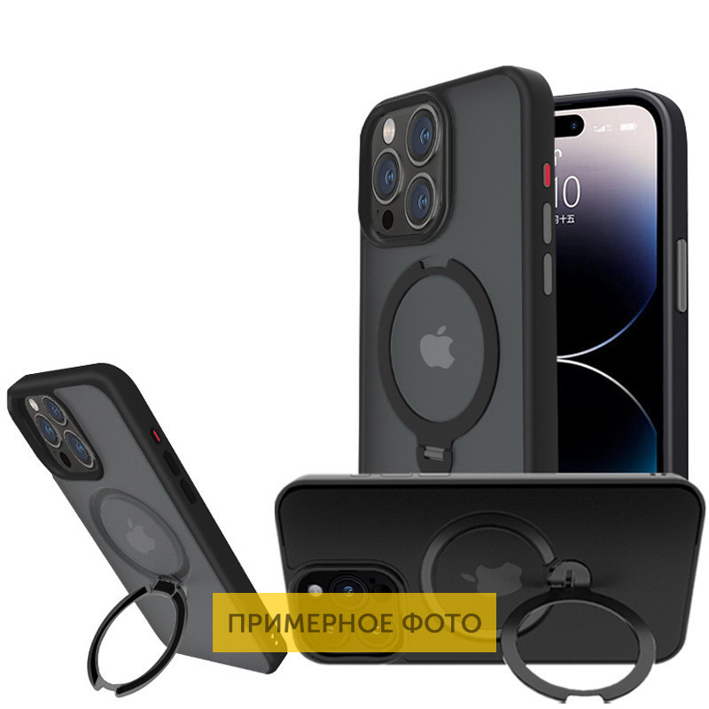 TPU+PC чехол Metal Buttons with MagSafe Colorful HQ Ring для Apple iPhone 16 Pro (6.3") Херсон - зображення 4