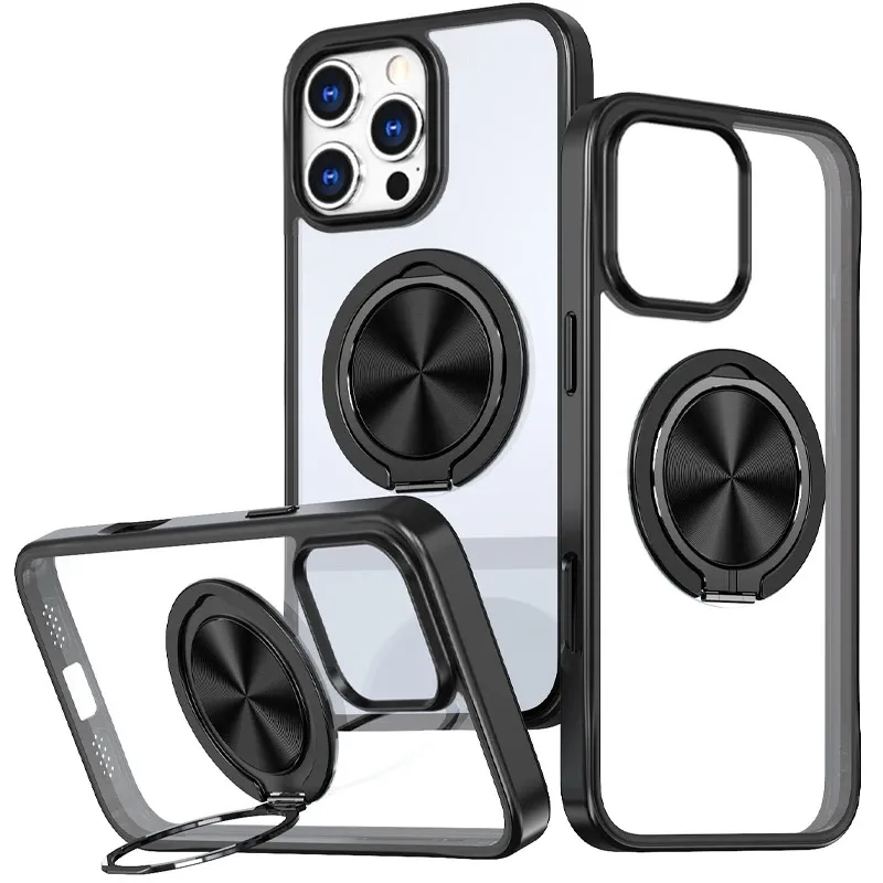 TPU+PC чехол Metal Ring with MagSafe для Apple iPhone 16 Pro Max (6.9") Херсон - зображення 5