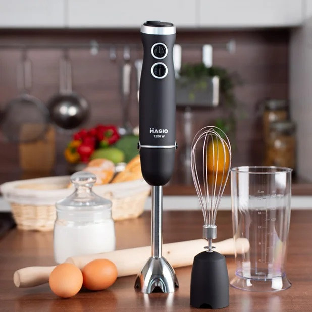 Блендер погружной Magio MG-655 1200 Вт черный Київ - зображення 3