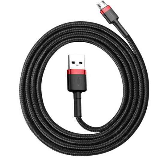 Кабель Baseus Cafule USB to Micro 2.4A 1m Red/Black (CAMKLF-B91) Харьков