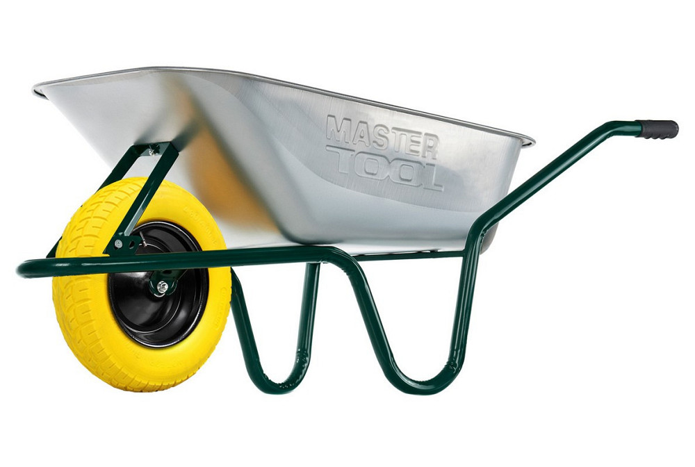 Тачка садово-строительная MASTERTOOL D-1 одноколесная 100 л/160 кг колесо полиуретановое PU 4.0х8 Ø  Харків - зображення 1