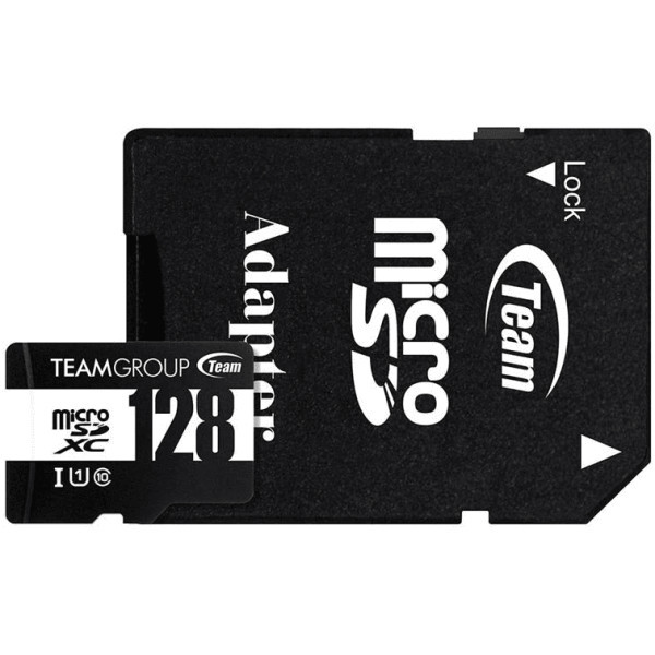 Карта пам`яті Team Black microSDXC 128GB UHS-I Class 10 + SD-адаптер (TUSDX128GCL10U03) Харків - зображення 1