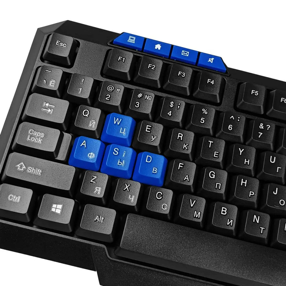 Клавиатура компьютерная проводная Grunhelm KB-606WD 1.5 м черная Київ - зображення 4