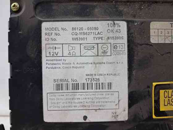 Магнитофон Toyota Avensis 2002-2010 8612005080 (Арт. 63156) Киев