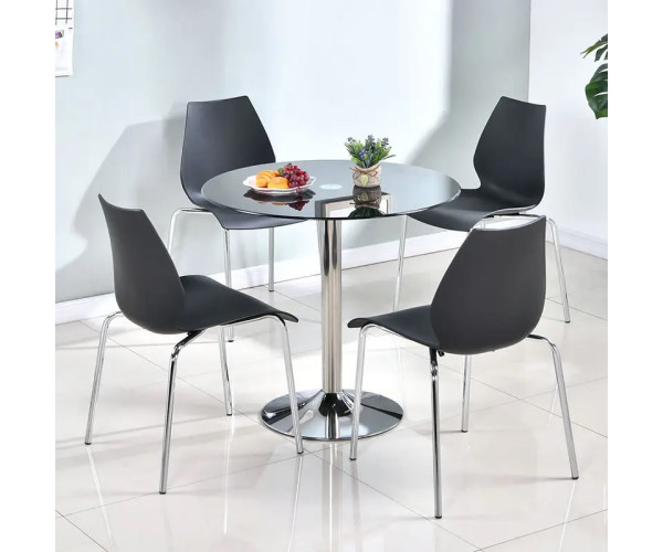 Стілець Лілі пластиковий чорний Дніпро - зображення 2