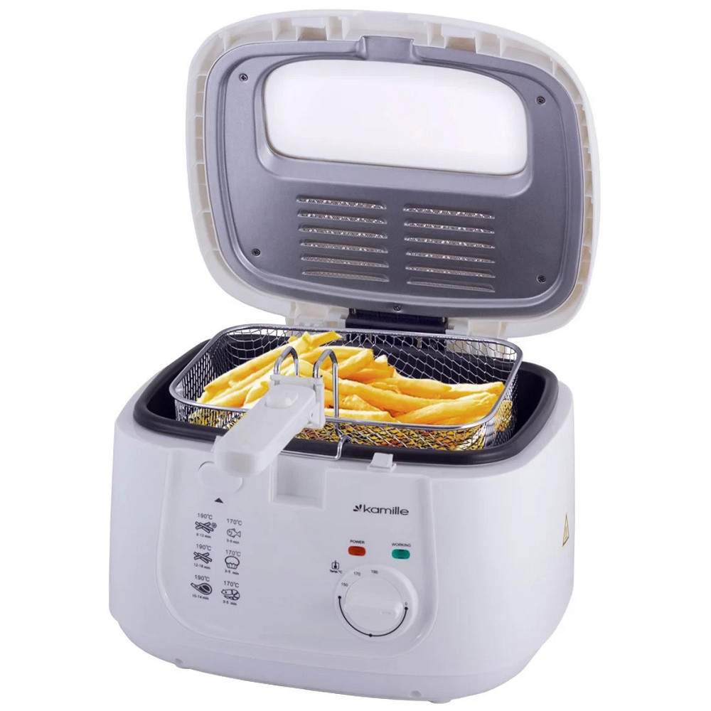 Фритюрниця электрическая Kamille KM-6811 1800 Вт 2.5 л Київ - зображення 1