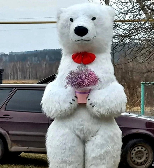 Белый мишка Луцк поздравление медведя аниматора заказ на праздник Луцк - изображение 6