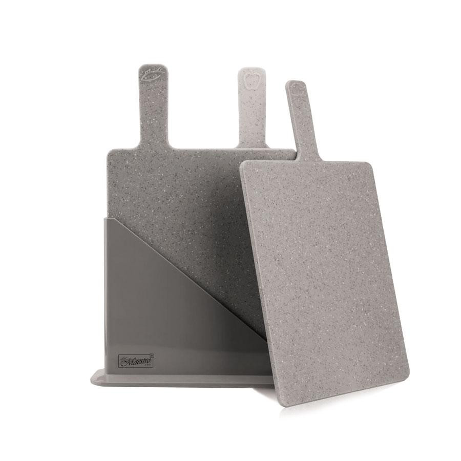 Набор разделочных досок на подставке Maestro 19,5х23,5 см (MR 1789G) Одеса - зображення 6