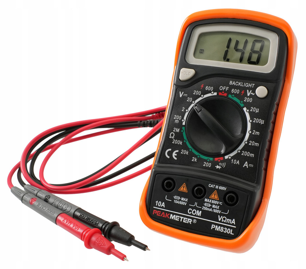 Цифровой мультиметр тестер c подсветкой экрана PeakMeter PM830L Харьков - изображение 12