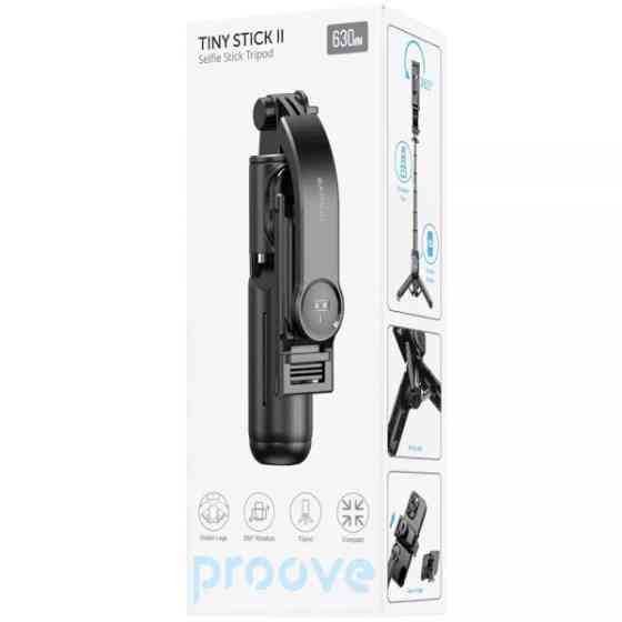 Трипод Proove Tiny Stick II Selfie Stick Tripod (630 mm) Black (MPTS20010001) Харьков