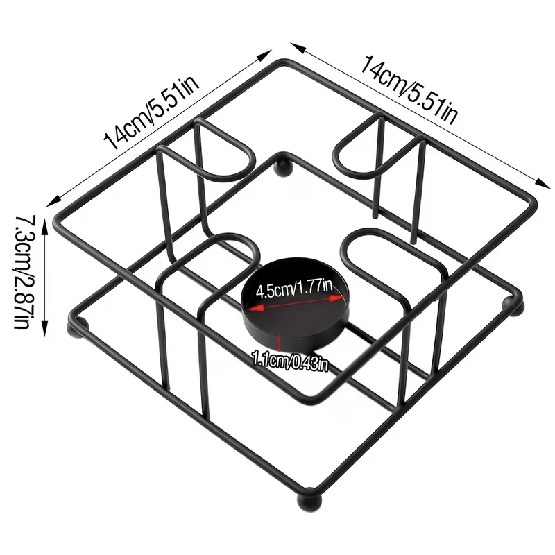 Подставка-подогреватель Leeseph для чая и еды со свечой черный Одесса - изображение 7