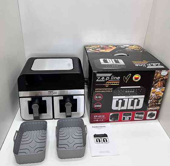 Аэрогриль мультипечь на два чаши с силиконовой формой в подарок Zepline ZP-0218 12 л 4200 Вт Київ