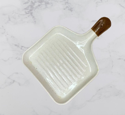 Блюдо для подачі Декор Кераміка French Grey Сковорідка FG-1526 сіра Київ - зображення 1