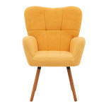 Крісло у вітальню жовта, сіра тканина Флор Дніпро - зображення 3