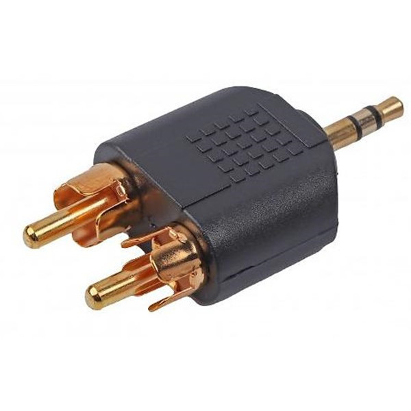 Перехідник Cablexpert 3.5 мм - 2хRCA (M/M), чорний (A-458) (Код товару:39655) Харьков - изображение 1