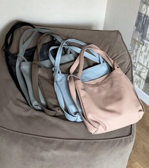 сумка рюкзак жіноча шкіряна Італійська велика сумка мішок TS308 Луцьк - зображення 2