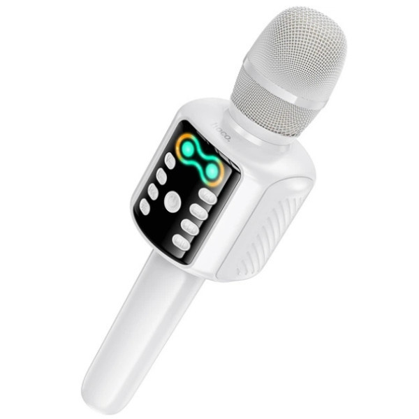 Мікрофон Hoco L24 Shine karaoke microphone 5W White Харків - зображення 2