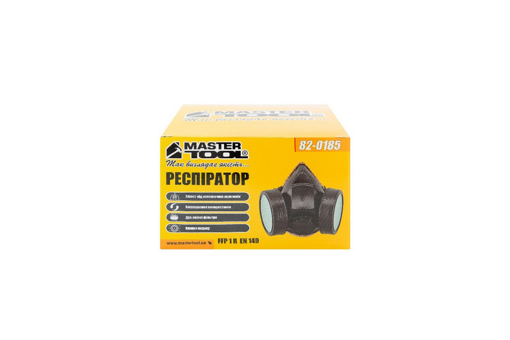 Респиратор-полумаска противопылевой MASTERTOOL FFP1 R EN 149 2 сменных противоаэрозольных фильтра P1 Харків - зображення 7