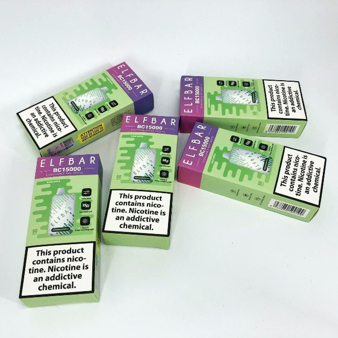 Ел сигарета ELF BAR 5% 15000 тяг, Кисле Яблуко Київ - зображення 2