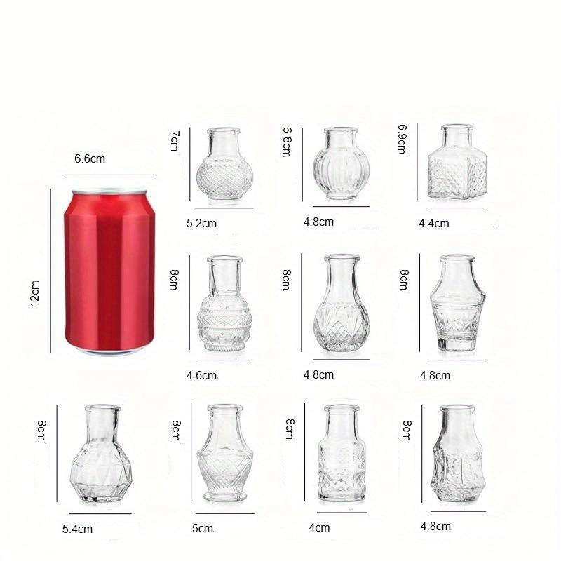 Набор стеклянных прозрачных мини ваз Leeseph 10 шт Одеса - зображення 3