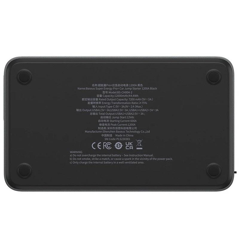Уценка Пусковое устройство (бустер) для автомобиля Baseus Super Energy Pro+ 12000mAh (C00245700111) Херсон - зображення 2
