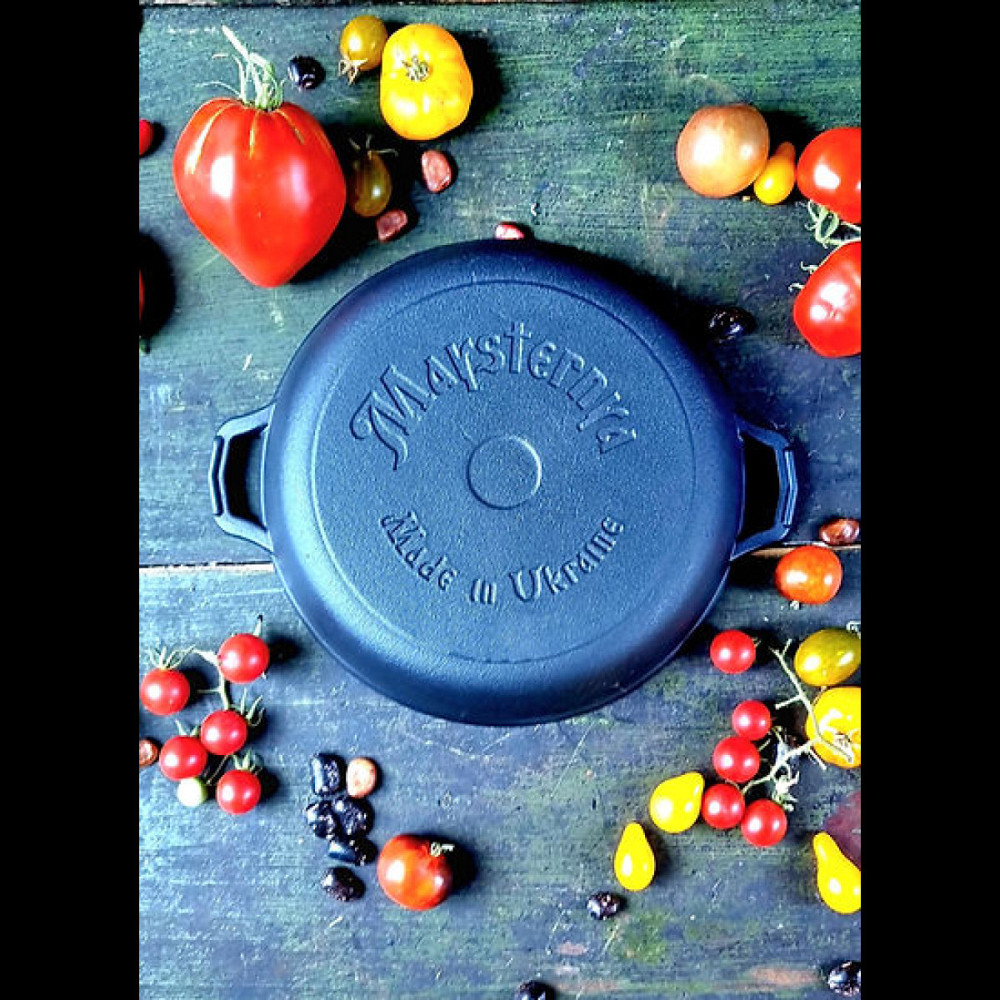 Сковорода чугунная Maysternya с крышкой 24см Т102С3 Одеса - зображення 9