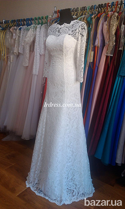 Кружевное свадебное платье а-силуэта Київ - зображення 2