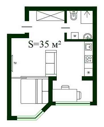 продажа 1-к квартира Киево-Святошинский, Новоселки, 76000 $ 
