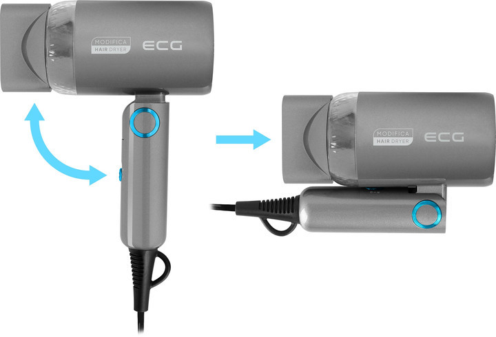 Фен ECG Modifica Grigio Piccolo 1200 Вт серый Киев - изображение 6