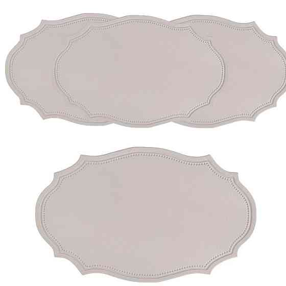 Подставки под тарелку Leeseph 30*43см 4шт серые овальные Одеса
