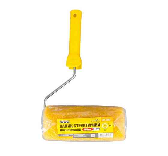 Валик малярный структурный MASTERTOOL Moltopren Decor 80/180 мм Ø 6 мм с ручкой 92-6103 Харків
